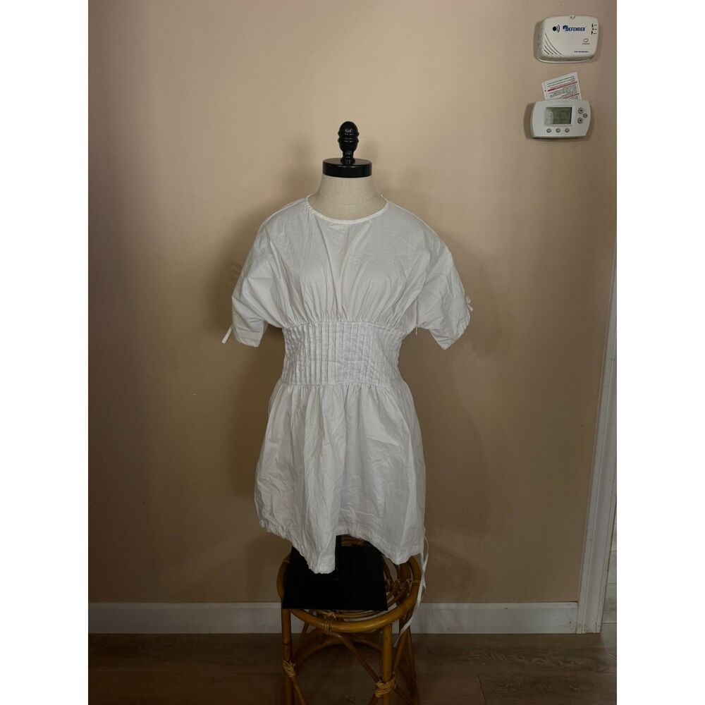 Womans white mini dress